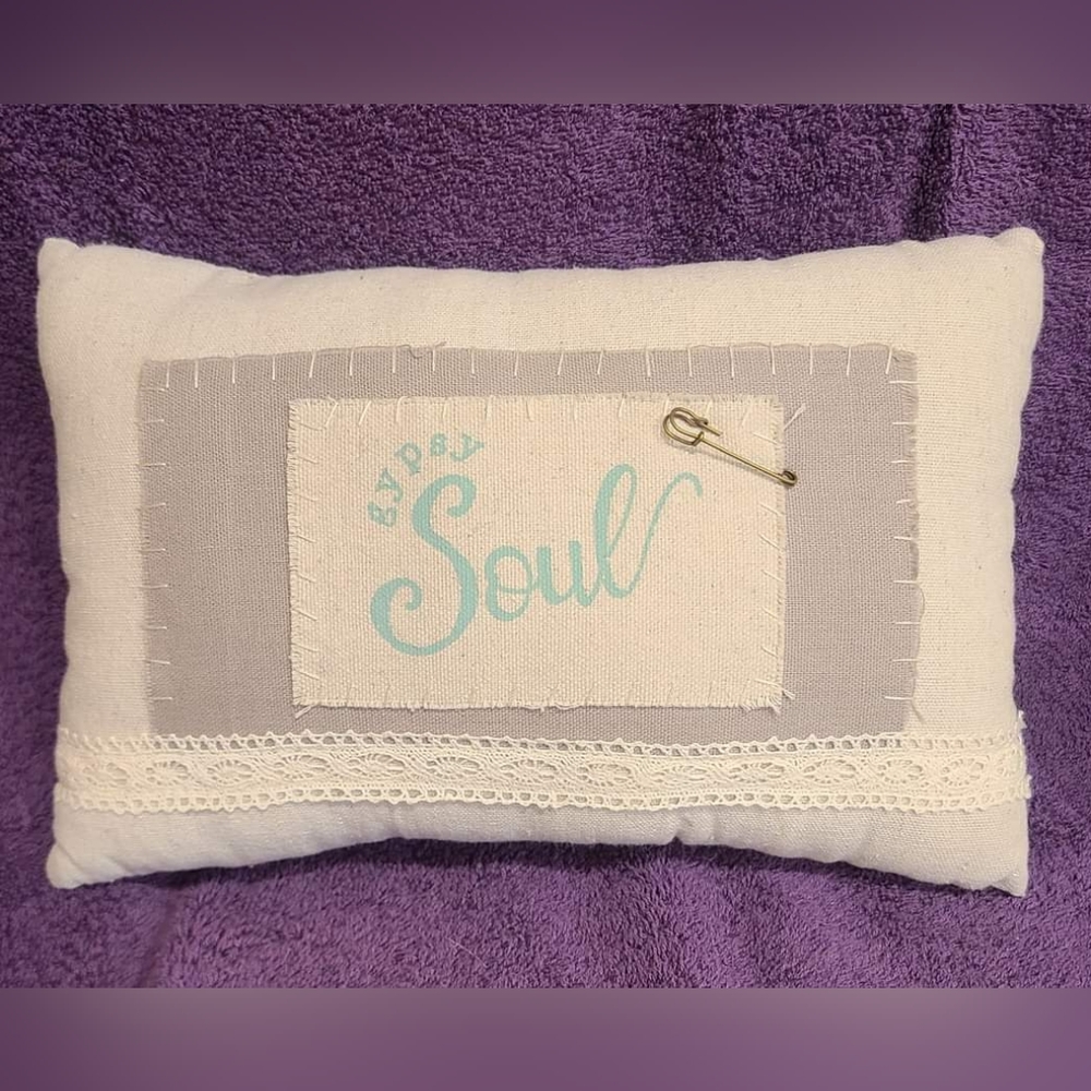 Honey & Me "Gypsy Soul" 7"x11.5" Pillow w/ Lace Accent NWT